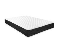 Homey Matelas viscoélastique réversible Sleep Pro (côté Hiver-été) Fermeté-Dureté Moyenne-Haute, épaisseur 20 cm, Memory Foam, Noir/Blanc, 135 x 200