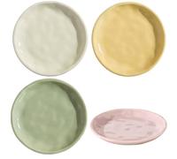 HOMGEY Lot de 6 petites assiettes à apéritif japonaises de 15,2 cm pour collation, dessert, accompagnements, tartes, gâteaux, salade, micro-ondes et lave-vaisselle (couleur crème)