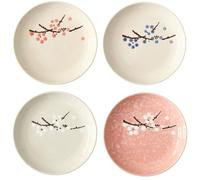 HOMGEY Lot de 6 petites assiettes à apéritif japonaises de 15,2 cm pour collation, dessert, accompagnement, tarte, gâteau, salade, micro-ondes et lave-vaisselle