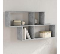 Homgoday Étagère Murale Gris béton 100x20x53 cm Bois d'ingénierie, Tablette Flottantes de Rangement Suspendue, Étagère Mural Présentoir pour Salon Chambre Salle de Bain Couloir Bureau