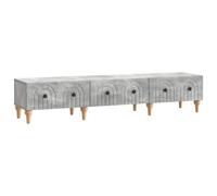 Homgoday Meuble TV Modern en Bois d'Ingénierie - Capacité de Stockage Spacieuse, Assemblage Facile, Gris Béton, 147 x 34,5 x 30 cm