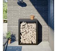 Homgoday Portant de Bois de Chauffage Noir 60x40x80 cm Acier Portant de Bois, Range-Bûches Rangement Grande Capacité pour Bûches Bois, Support à Bois Range Bois de Chauffage