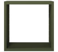Homgoday Rack à bois de chauffage vert 100 x 40 x 100 cm en acier, meuble à bois d'intérieur, porte-bûches de chauffage, porte bois pour cheminée, bois d'intérieur, empilable poêle en bois