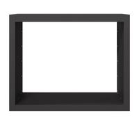 Homgoday Rack pour bois de chauffage noir, 100 x 40 x 80 cm, en acier, meubles pour bois d'intérieur, porte-bûches de chauffage, porte bois pour cheminée, bois d'intérieur, empilable poêle en bois