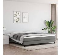 Homgoday Sommier à sommier tapissier en tissu gris foncé 200 x 200 cm, 80/90/100/120/140/160/180/200 x 200 cm, anti-bruit et facile à monter