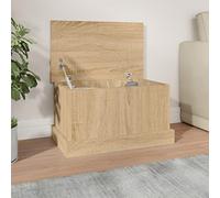 Homgoday Sonoma Conteneur de chêne 50 x 30 x 28 cm Bois multicouche, mobilier, coffres et coffres pour extérieur, boîte de jardin, porte-outils de jardin, pouf d'extérieur, coffre d'extérieur