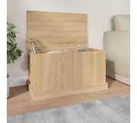 Homgoday Sonoma Conteneur de chêne 70 x 40 x 38 cm Bois multicouche, mobilier, coffres et coffres pour extérieur, boîte de jardin, porte-outils de jardin, pouf d'extérieur, coffre d'extérieur