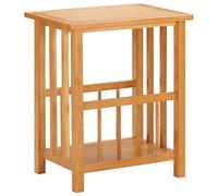 Homgoday Table porte-revues en bois massif de chêne 45 x 35 x 55 cm Tables d'appoint de salon, table console d'entrée, meuble d'entrée étroit classique