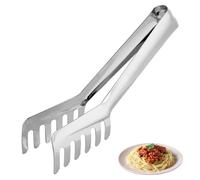 Hominas Pince à Spaghetti en Inox, Pince à Pâtes à Spaghetti En Forme De Peigne Pince à Pain Pince à Saucisses pour Salade Outil de Cuisine, 19 Cm