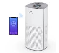 Homintell Purificateur d’air intelligent - CADR 200 m³/h, contrôle Wi-Fi, filtre HEPA H13 et à charbon actif, stérilisation UV et ioniseur, silencieux 30 dB, idéal pour pièces de 25 m²