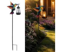 Homirty Lampe Solaire Pour Extérieur,Motifs Colibris Lumiere Solaire Exterieur Decorative,Décoration Jardin Romantique Pour Jardin, Mariage, Fête Lumineux Magiques,Chemin,IP54 Étanche