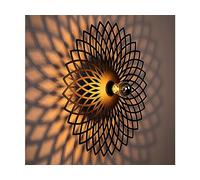 HOMiTiS Vente-unique - Applique murale en métal - D. 50 cm - Noir - FOLINA