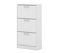 Homlando Armoire à chaussures ADA - Blanc mat - 60 x 116 x 28 cm - Pour couloir, entrée, vestibule, armoire à chaussures peu encombrante, pour couloirs étroits, plaque laminée de 16 mm