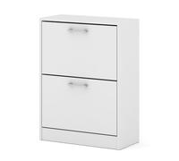 Homlando Armoire à chaussures ADA - Blanc mat - Fine et moderne - 60 x 81 x 28 cm - Pour couloir, entrée, vestibule, vestiaire, rangement à chaussures peu encombrant - Pour petits appartements