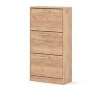 Homlando Armoire à chaussures ADA Craft Gold étroite - 60 x 116 x 28 cm - Pour couloir, entrée, vestibule, armoire à chaussures, rangement à chaussures peu encombrant pour couloirs étroits, plaque