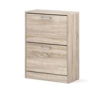 Homlando Armoire à chaussures ADA en chêne Sonoma étroite et moderne - 60 x 81 x 28 cm - Pour couloir, entrée, vestibule, garde-robe - Rangement à chaussures peu encombrant pour petits appartements