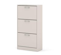 Homlando Armoire à chaussures IGA en cachemire mat fin - 60 x 116 x 28 cm - Pour couloir, entrée, vestibule, vestiaire, rangement à chaussures peu encombrant, pour couloirs étroits, plaque laminée de