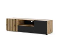 Homlando AURIS - Meuble TV bas - Meuble TV moderne avec espace de rangement pour chambre à coucher - Commode - Buffet - TV et meuble multimédia - Table de console TV - Pour téléviseurs jusqu'à 150 cm