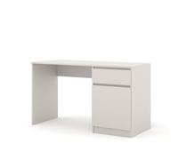 Homlando Bureau Maja 130 cm avec tiroir et Caisson - Cachemire | Bim Furniture - ref. 5903769752492 - 5903769752492 - Gris - Materiaux mixtes