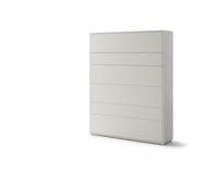 Homlando Lenart Bed Concept BC12 Lit d'armoire - 160 x 200 cm - Lit pliant vertical - Armoire avec lit pliant intégré - Lit mural avec sommier à lattes - Murphy Bed (cachemire)