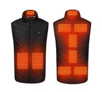Homme Gilet Chauffant Électrique avec 9 Zones Lavable avec Poches , Hiver | Sans Manche Chauffage Vetement, Blouson Chauffant Électrique en Polaire, 6/8/12 Zones de Chaleur pour l'Hiver