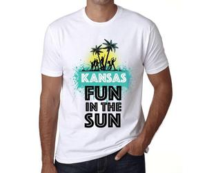 Homme Tee-Shirt S'amuser Au Soleil Au Kansas - Fun In The Sun In Kansas - T-Shirt Graphique Éco-Responsable Vintage Cadeau Nouveauté