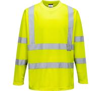 Portwest T-shirt S178 HiVis manches longues Jaune Taille XXL