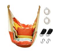 Hommtina Fauteuil suspendu, balançoire, charge maximale : 136 kg, fauteuil suspendu avec sac, parfait pour l'extérieur, la maison, la chambre à coucher, la terrasse, la cour (coussin non inclus