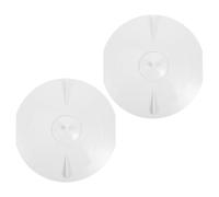 HOMOBABE 2 Pièces Couvercle Rond en Abs pour Skimmer de Piscine Moyen, Protection Éclaboussures Renforcée avec Structure Solide et Design D'étanchéité Unique, Surface Lisse Facile à