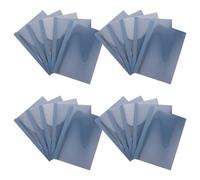 HOMOBABE 20 Pièces Couverture Thermocollante A4 Transparente pour Reliure | Format 30x21,2cm, Colle Préappliquée, Surface PVC Lisse, Bleu, pour Rapports et Dossiers