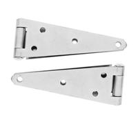 HOMOBABE 2pcs Charnières de Portes Robustes en Fer Galvanisé Argenté, Durabilité Exceptionnelle pour Usage Extérieur, Adaptées aux Portails et Portillons en Bois