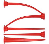 HOMOBABE 5 Pièces Outil de Calfeutrage Rouge en Plastique Application Lisse et Portée Étendue, Embouts Droits et Courbés pour Fenêtres et Portes
