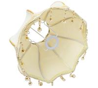 HOMOBABE Abat-jour en Tissu Or de Style Européen, Design Moderne et Simple, Dôme Festonné, Facile à Installer, Agréable Toucher, pour Lampe de Bureau et Lampadaire en Café ou Hôtel
