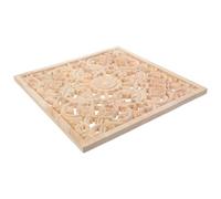 HOMOBABE Applique Bois Sculpté Européen Carré Marron en Bois pour Décoration Murale et Arrière-Plan de Chambre Effet Lumière et Ombre