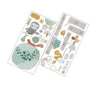 HOMOBABE Autocollant Créatif Chambre Pratique D'garçon pour et Filles la PVC Mural Toise Animaux Jungle en Coloré, Design Décoration Murale pour Suivre Croissance