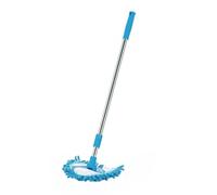 HOMOBABE Balai Télescopique Triangulaire Bleu Outil de Nettoyage Polyvalent en Plastique Rotation à 180 Degrés pour Baignoire et Plafond à Usage Domestique