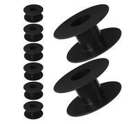 HOMOBABE Bobines vides pour câble électrique 8 pièces en plastique noir - rangement compact pour cordons destiné aux amateurs de bricolage et usage domestique