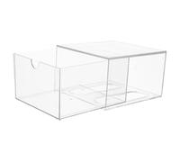 HOMOBABE Boîte de Rangement pour Mouchoirs en Acrylique Tiroirs Transparents Empilables, Organisateur Maquillage Élégant et Minimaliste pour Salle de Bain Moderne