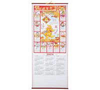 HOMOBABE Calendrier Mural Chinois pour Planifier et S'organiser 2024 Motif Dragon en Papier, Calendrier Annuel Traditionnel Décoration Authentique du Nouvel An