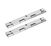 HOMOBABE Charnières Continues en Acier Inoxydable Argentées 2pcs, Charnière de Piano Robuste, Support Stable et Installation Facile pour Portes et Boîtes à Outils