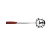 HOMOBABE Cuillère Cuisine Argenté, Protège des Brûlures Louche Cuillère à Manche Long, Acier Inoxydable et Bois Design Ergonomique, Cuisine Maison et Table à Manger