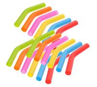 HOMOBABE Embouts de Paille en Acier Inoxydable 8 Mm, 24 Pièces Multicolores, Embouts en Silicone Souple, Réutilisables, Compatibles Pailles Inox, Usage Café, Bar, Fête