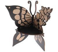 HOMOBABE Étagère d'angle Murale Flottante Étagère de Rangement Murale Rustique en Bois Support Mural Décoratif Design, Installation sans Vis pour Salon, la Cuisine et Salle de Bain