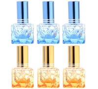 HOMOBABE Flacon de Parfum en Verre 10ml Rechargeable 6 Pièces, Design Vintage Élégant, Pratique et Délicat pour Salle de Bain ou Étagère Couleur Aléatoire
