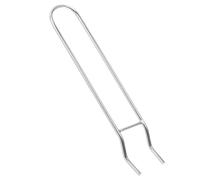 HOMOBABE Lève-Grille en Acier Inoxydable Argenté Portable et Anti-brûlure pour Barbecue, Accessoire Pratique pour Manipuler Grilles de Cuisson en Extérieur