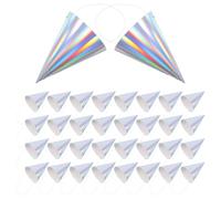 HOMOBABE Lot de 50 Chapeaux de Fête en Papier Forme Cône 16,5cm, Usage Unique et Facile à Porter, pour Showers et Occasions Festives