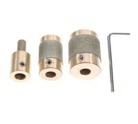 HOMOBABE Mèches à Verre 3 Tailles Noyau en Laiton, Outil de Meulage pour Vitraux en Verre, Carrelage et Pierre, Accessoire Abrasif Chromé et Trempé pour Travaux Artistiques et Artisanaux
