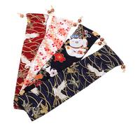 HOMOBABE Paquet de Rangement pour Éventail Pliant 4 Pièces en Tissu Cordon, Style Japonerie Délicat, Pratique et Résistant, pour Usage Quotidien