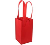 HOMOBABE Paquet Fourre-tout en Feutre Rouge 4 Bouteilles Poignée Ergonomique et Séparateur Intégré, Porte-bouteilles Réutilisable pour Vin, Cidre et Coffret Présent, pour Transport