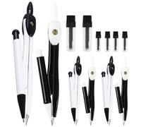 HOMOBABE Sets de Compas à Dessin Outils Robustes et Précis Lot de 6 en Métal Haute Précision en Couleur Aléatoire pour Étudiants et Enseignants pour Dessin Technique et